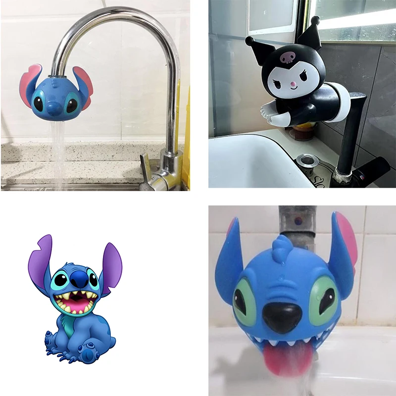 Anime Stitch Rubinetti Extenders Kawaii Kuromi Ccessories Cartoon Anti-Splash Water Devier Home Hand Wash Water Tap Extender Nuovo
