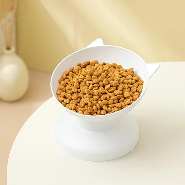 New sales of high foot bowl kitten neck guard firmly prevent upset plastic bowl candy color cat food for dog food bowl 3