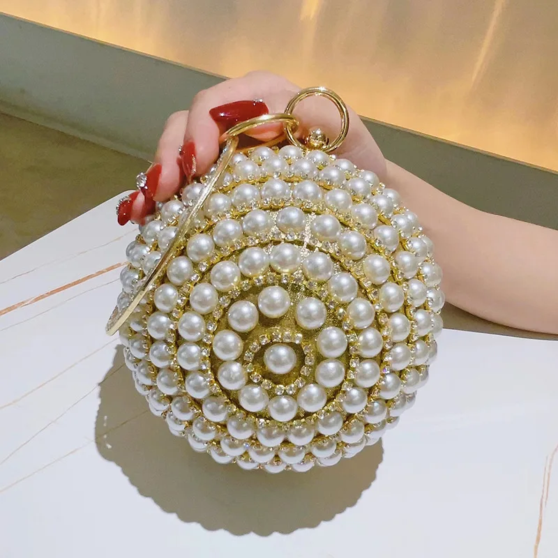 Beaded Diamond Evening Clutch Handbag for Women