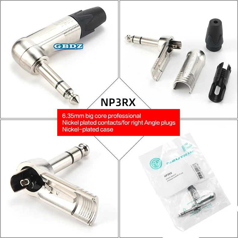 NEUTRIK NP3X 1/4" 6,35mm Mono-Geschweißter Stecker, Reinkupfer-Lötverbinder für Gitarren-Mikrofon-Audiokabel – Detail 7