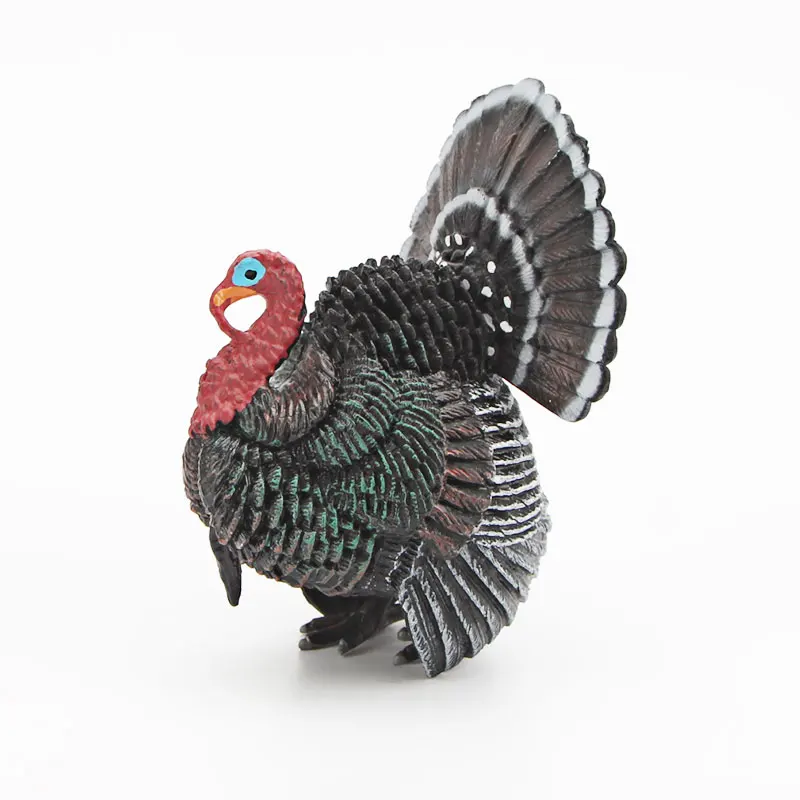3 Inch Turkey Figurine Toy Educational Farm Animal Model for Toddlers Preschool Learning Toys Animal Figures - 6