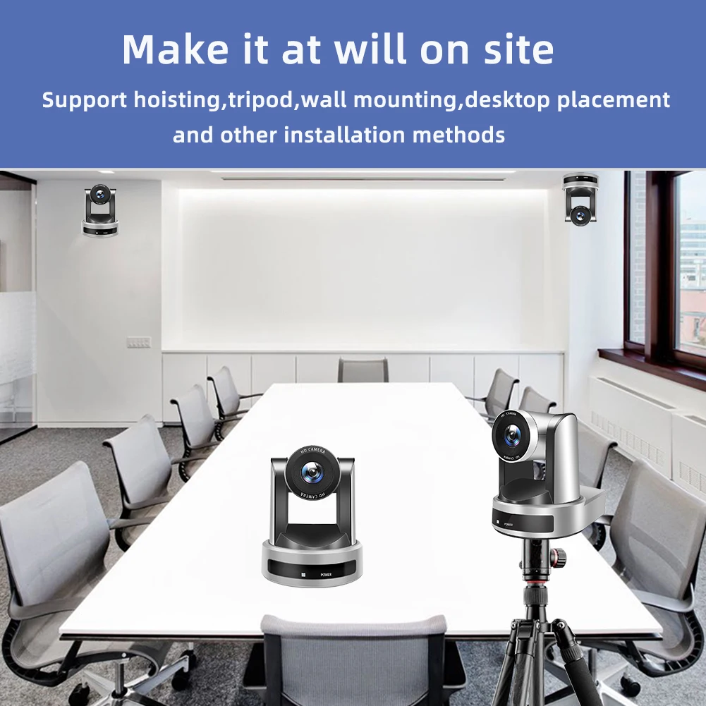 1080P SDI Conference PTZ Camera IP 10X20X Zoom Live Streaming HDMI USB POE AI Tracking Church Business Meeting Broadcast Youtube conference camera