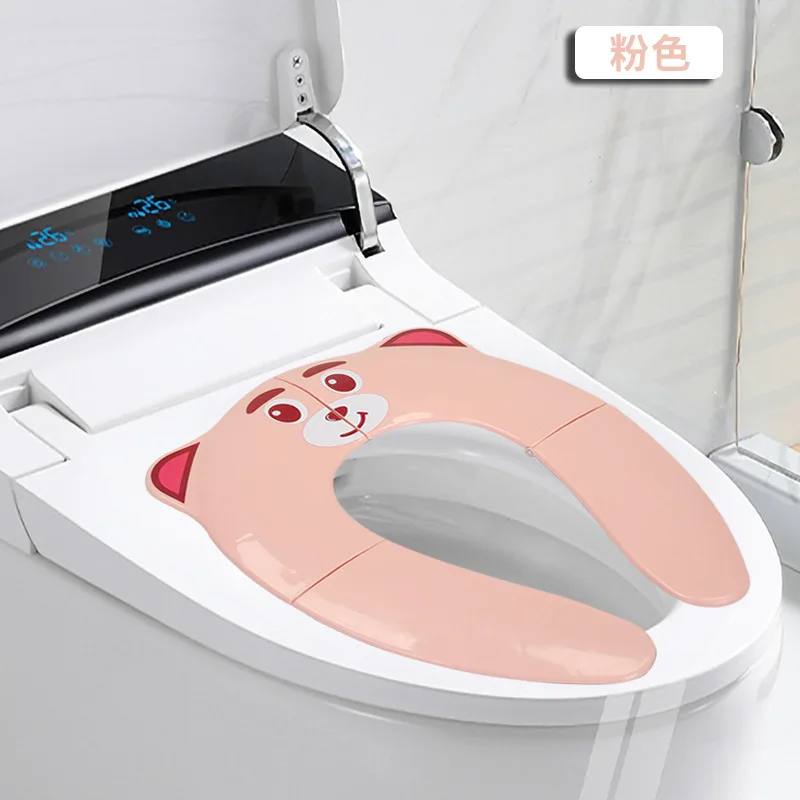 High quality Baby Foldaway Portable small packetToilet Training Seat Potty Ring Anti-skid Toilet Mat travel pot chair 4