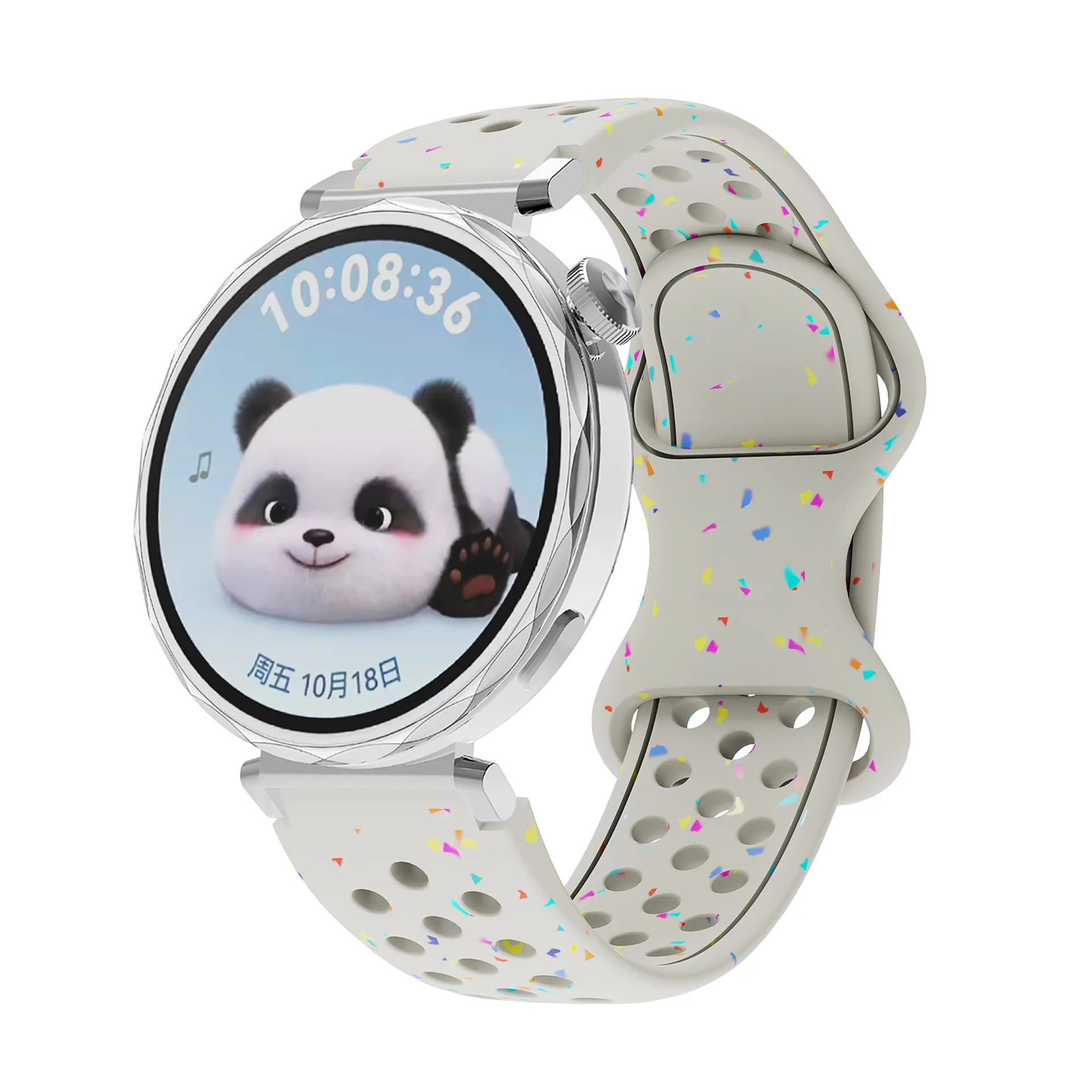 Women's 18mm Sport Silicone Breathe Strap Bracelet - Elegant Wristband