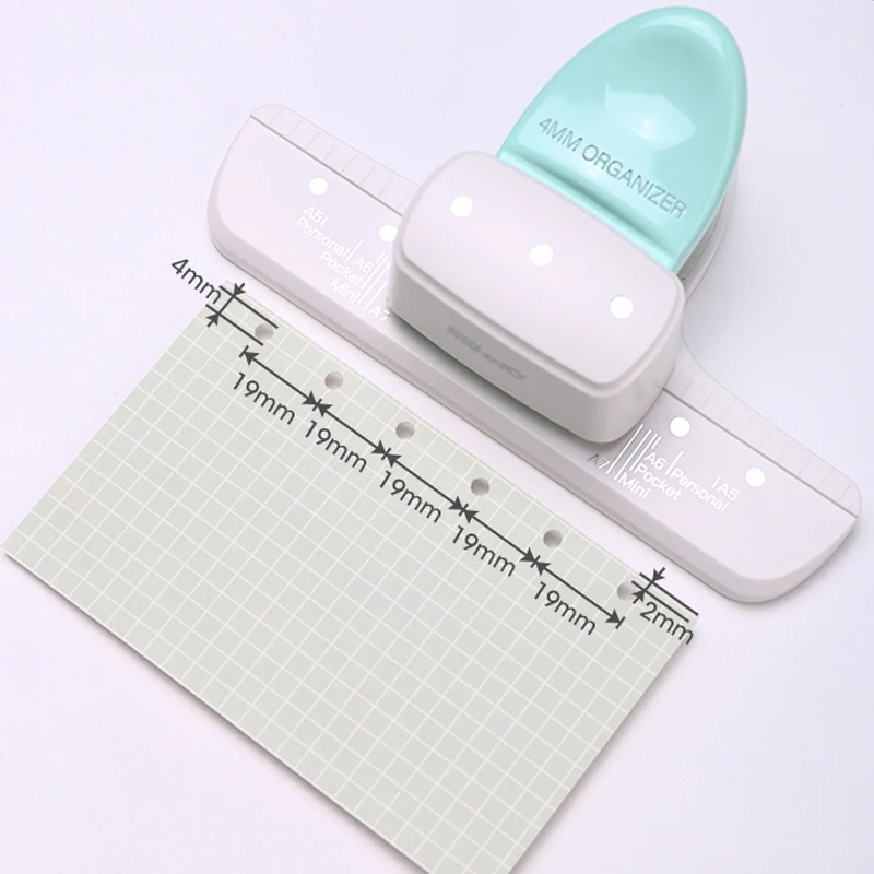 

3 Holes 4mm Hole Puncher Diy A5 A6 A7 Loose Leaf Paper Hole Punch Planner Scrapbooking Paper Binding Standard Hole Punch Machine