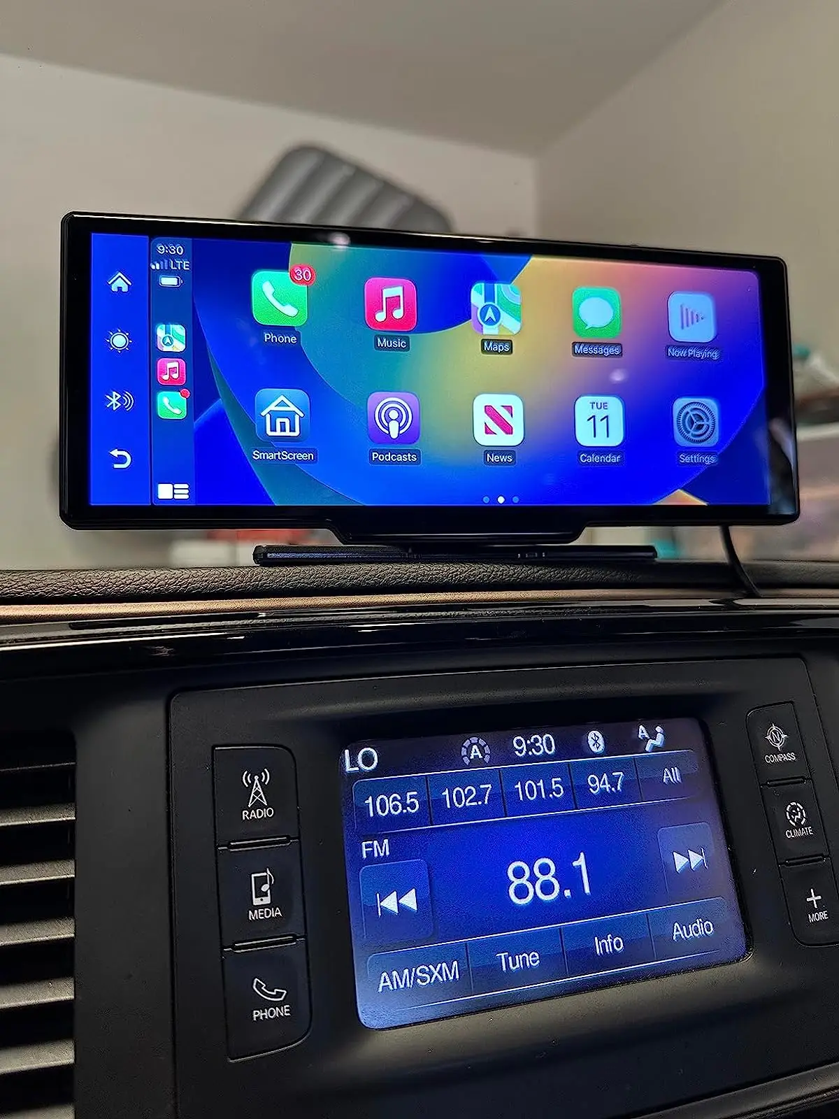 Apple Car Play 10.26" Wireless CarPlay & Android Auto Screen - Portable ...