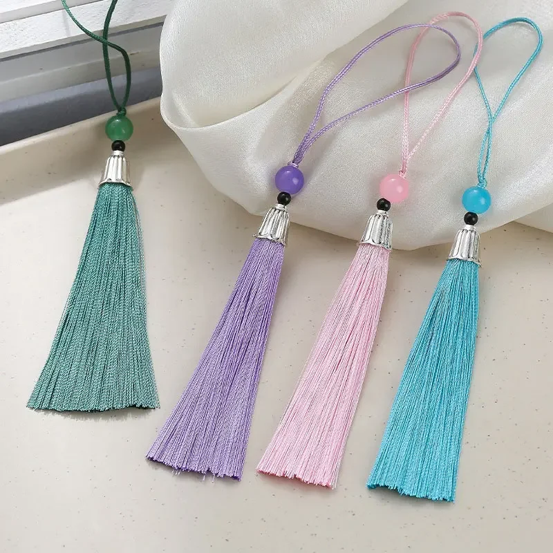 2/5Pcs Handmade Soft Silk Tassels Craft with Loops for DIY Craft Jewelry Making Accessories