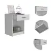 Pictor Nightstand with Drawer, Shelf, Superior Top 4