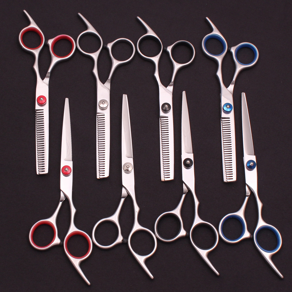 6'' Professional Hair Scissors Thinning Cutting Shears Hairdressing Comb Razor Set Salon Barber & Home Japan Steel Dropshipping