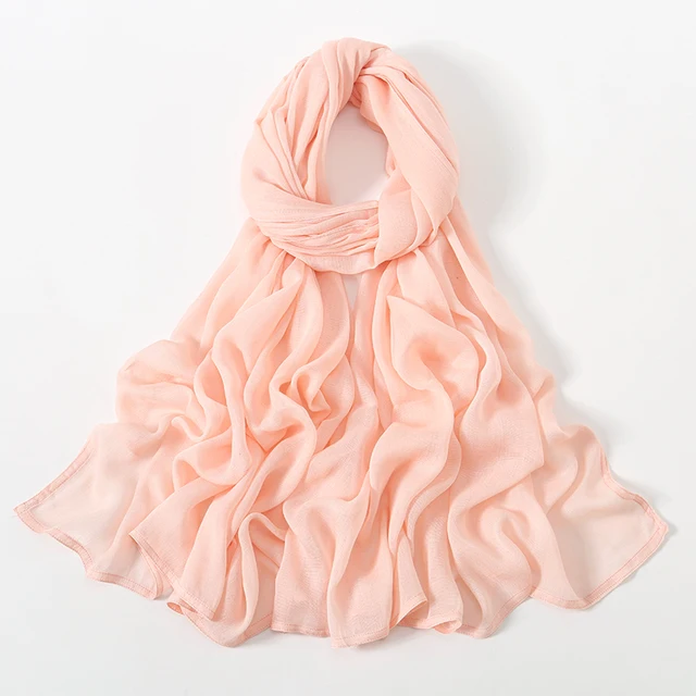 Nouveau Hijabs musulmans pour femmes écharpe mince châles unis Femme Musulman doux Viscose rayonne foulard islamique Turban bandeau 190x85 cm