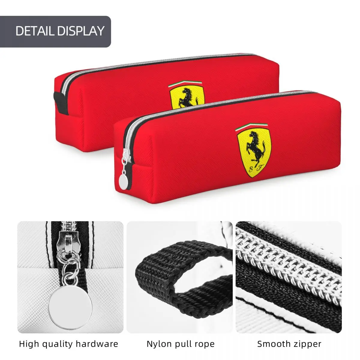 SF Team Charles Leclerc Pencil Cases Pencil Case Racing Pencilcases Pen Box For Girls Boys Bag School Supplies Gifts