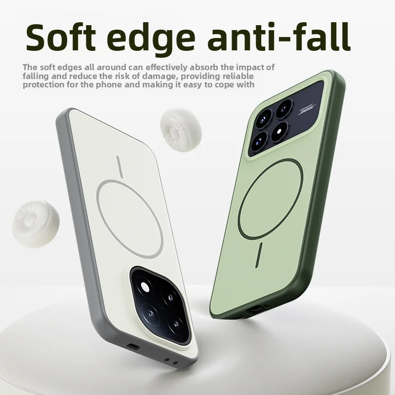 Enhanced Protective Hard Silicone Case with Magnetic Wireless Charging Capability