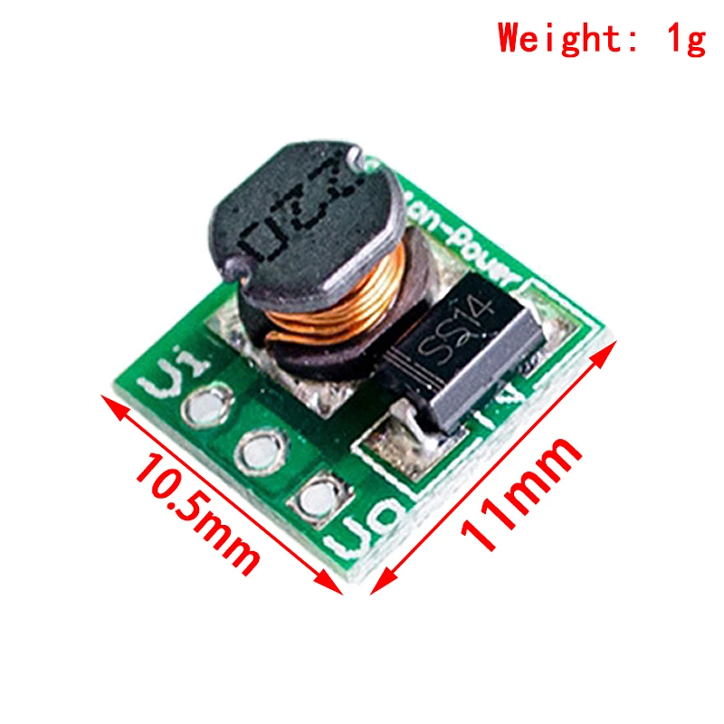 5 Stück DC-DC 0,9–3,3 V bis 3,3 V 500 mA 0,9–5 V bis 5 V Mini-Step-Up-Boost-Leistungsmodul DC zu DC für Arduino-Spannungswandlermodul – Detail 2