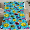 Cartoon S-Sesame Cute S-Street Printed comfortable and sofa living room bedroom Plush blanket suitable for home travel and gifts 6