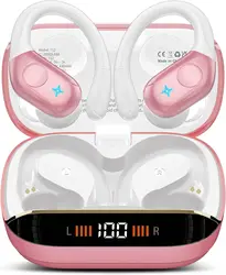 Premium Noise - Cancelling Wireless Earbuds with Fast Charging & IPX7 Waterproofing (Pink)