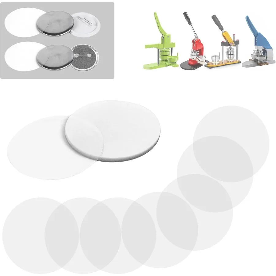 200 Pieces Transparent Badge Protective Film