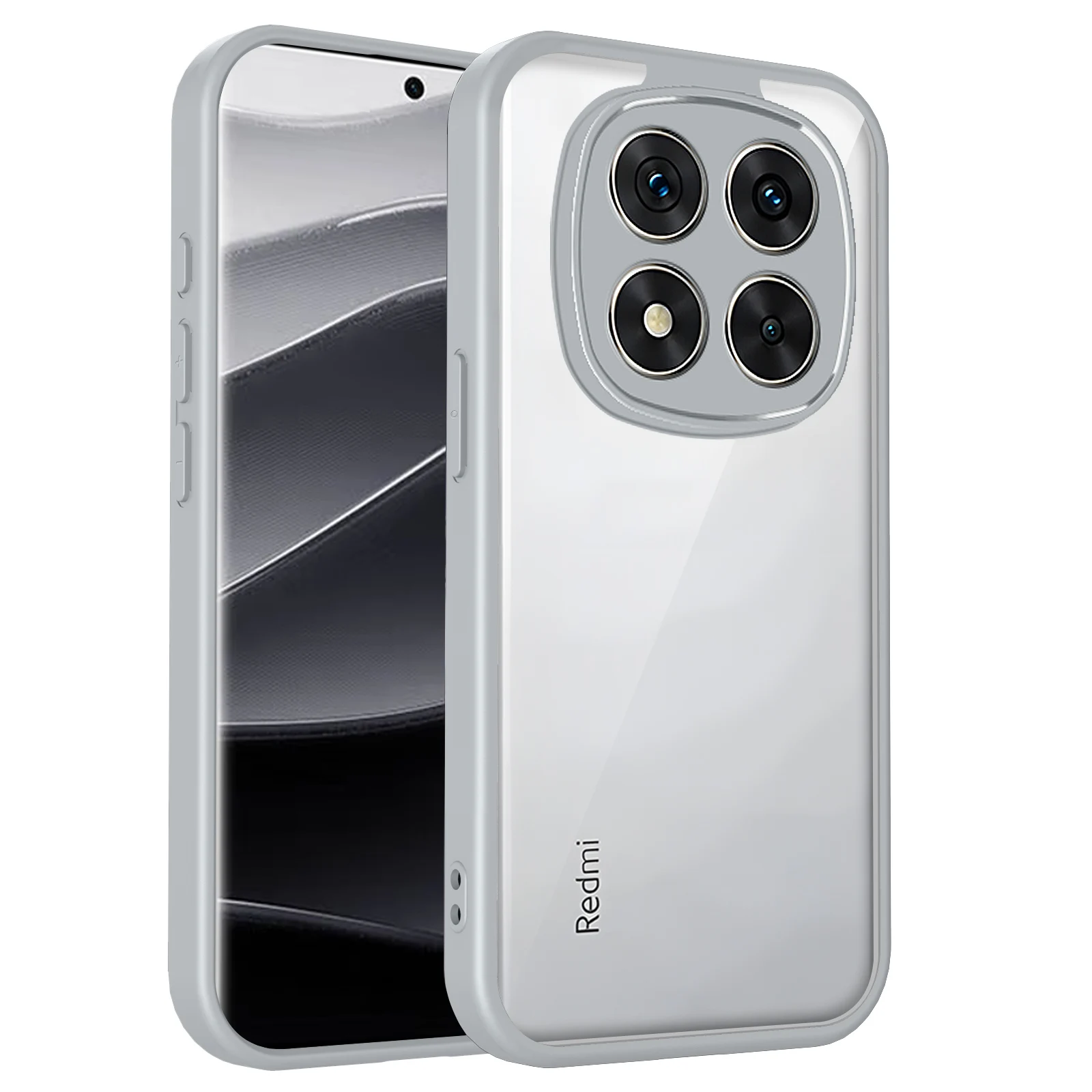 Enhanced Protective Clear Matte Silicon Bumper Phone Case with Air Cushion Technology