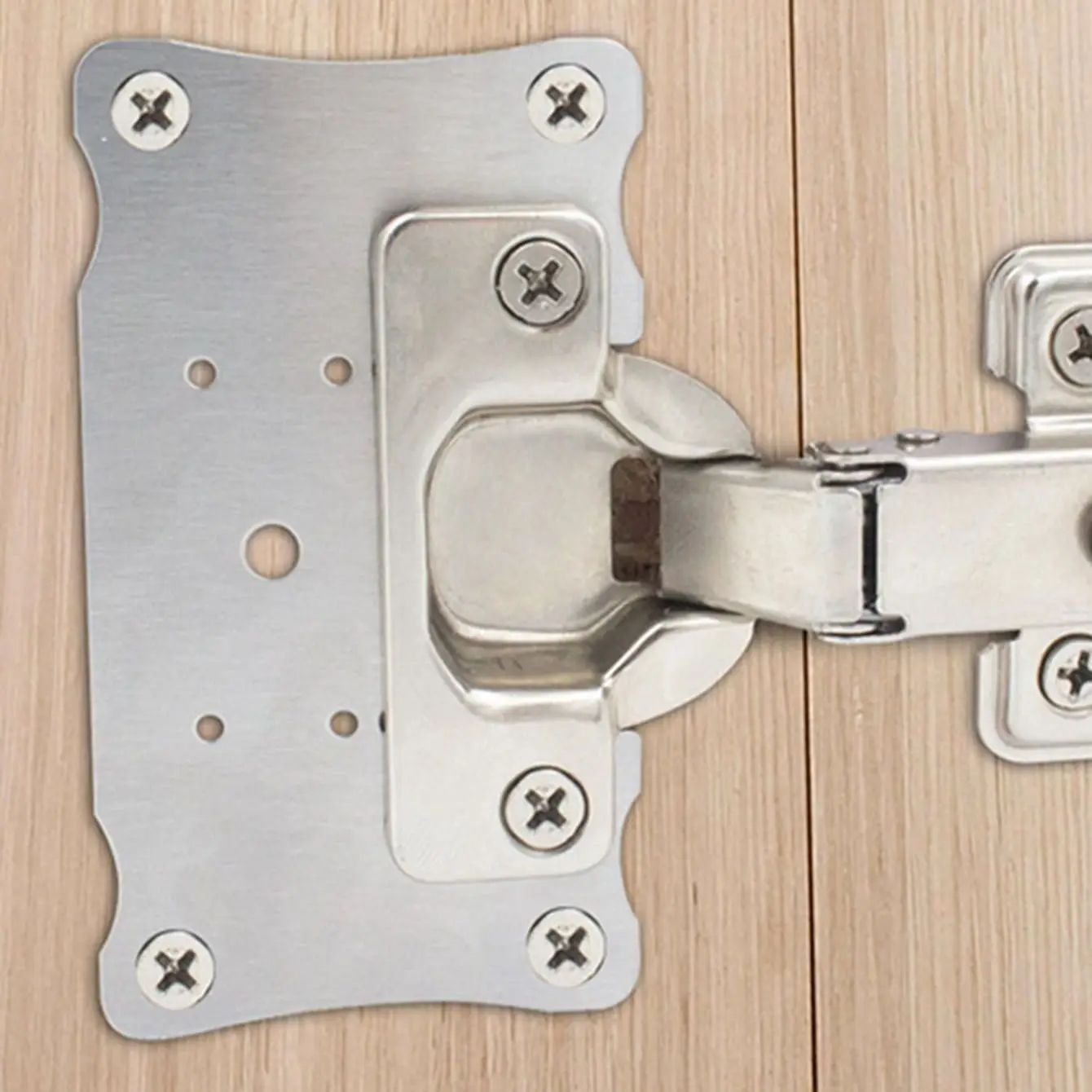 High Quality Stainless Steel Hinge Repair Piece, Cabinet Door Fixing Plate Hinge Hole Position Repair and Installation Gasket