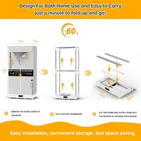 Portable Foldable Clothes Dryer with Timer Function for Home Apartments and RV Use Large Capacity Electric Drying Rack with Eas 2
