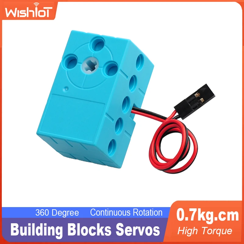 Moteur de Nuit de Construction de 0.7kg.cm, Rotation Continue, Sortie Lente des Touristes, Couple ÉWerde 360 °, Compatible avec Legoeds Microbit Geekservo