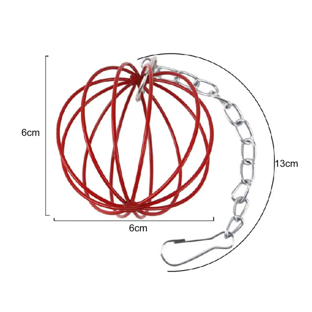 Pet Toys Hamster Toy Pet Grass Ball Hanging Long Chain Round Rabbit Grass Ball Small Metal Hamster Grass Ball Rack Guinea Pig Feeder Pet Toy Pet Supplies