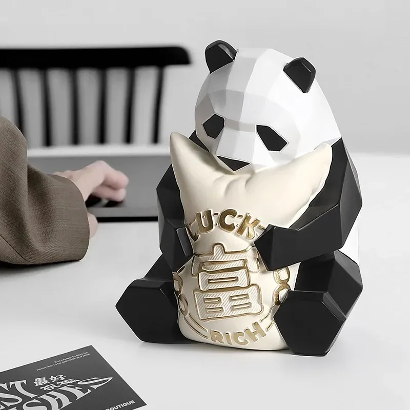 

Creative and Cute Panda Ornaments Office Desk Living Room Wine Cabinet Foyer Home Decoration