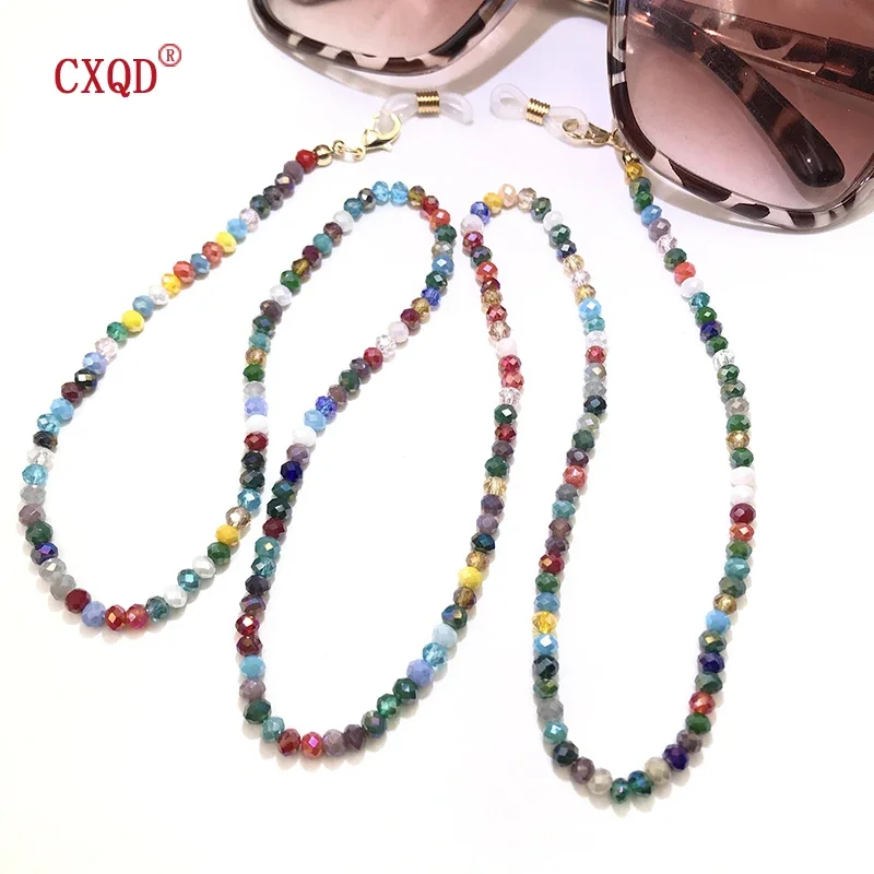 Women&rsquo;s Reading Glasses Chain Beaded Eyeglass Strap Rope 4mm Color Plating Casual Sunglasses Cords Fashion Necklace Gift