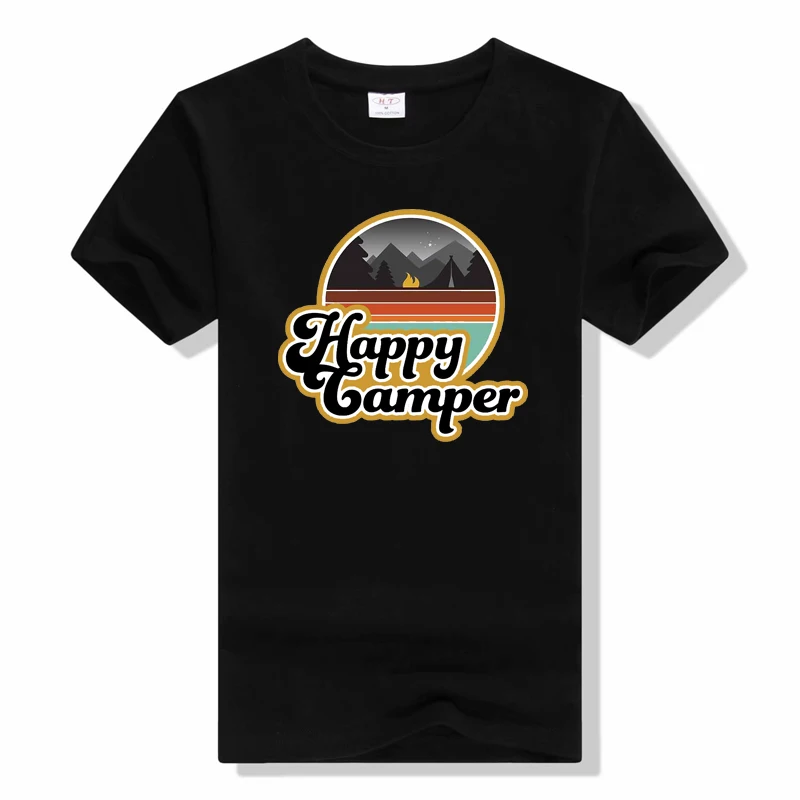 Happy Camper Printed Short Sleeve T-shirt 1