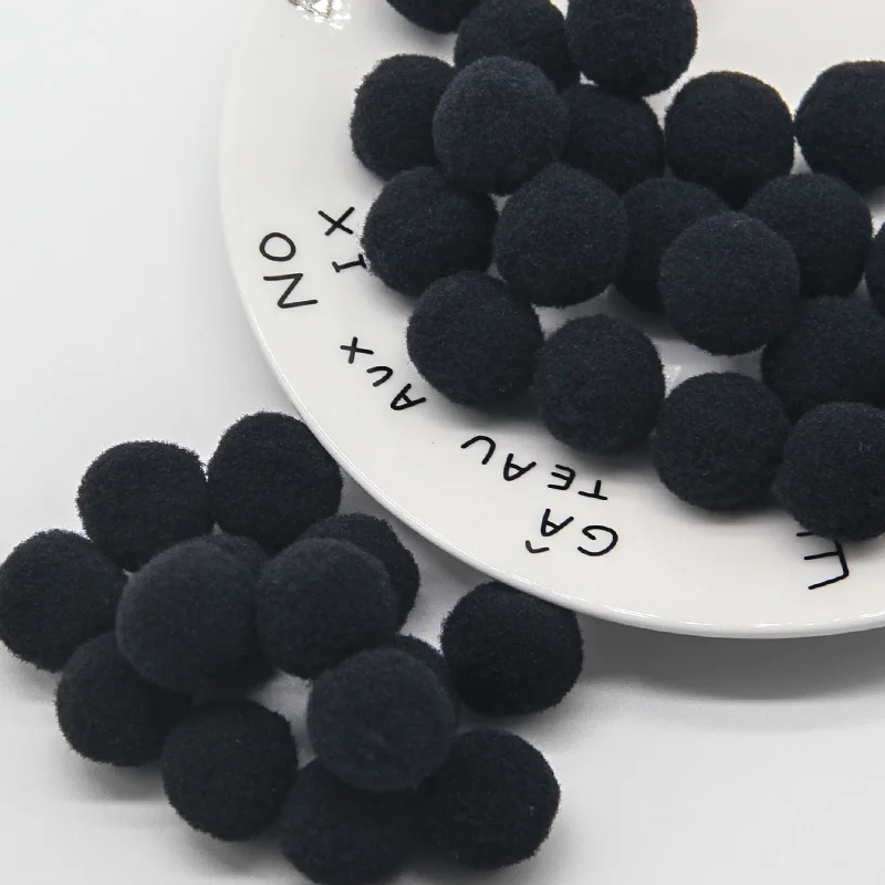 thumbnail image 1 of Pompones suaves de 8, 10, 15, 20, 25 y 30 mm, bolas de pompones de piel esponjosa, pompones para decoración de bodas, juguetes para niños hechos a mano, suministros para manualidades de costura, 1 of 5
