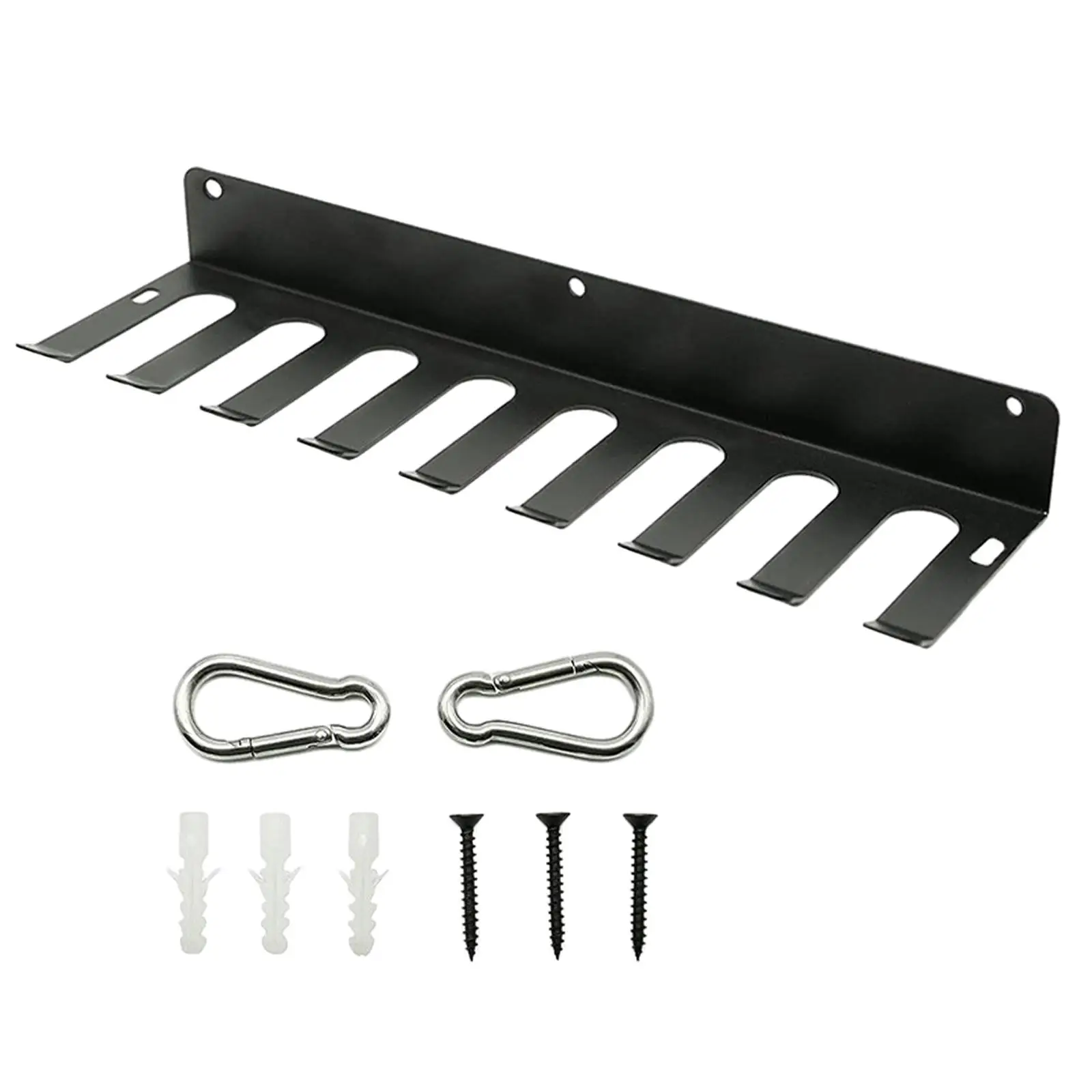 

Baseball Bats Rack Wall Mount with Screws with 2 Snap Hooks Hanging Organizer