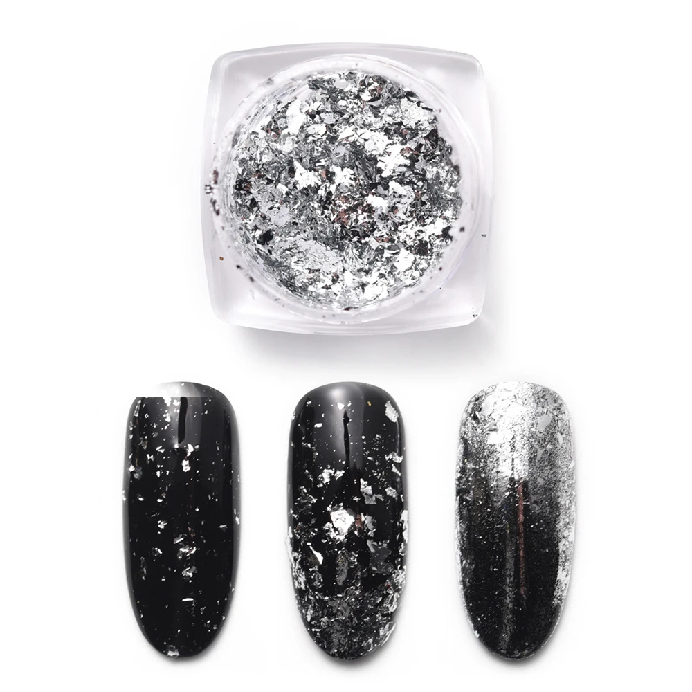 Nail Art Mirror Glitter Powder UV Gel Polish Chrome Dust Sequins Gold Silver 1pot DIY Decoration Manicure Supplies Tool