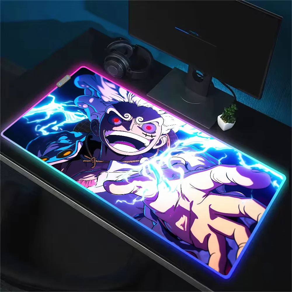 Tapis RGB One Piece Luffy Gear 5 – LED XXL, Waterproof, Gamer & Bureau 10