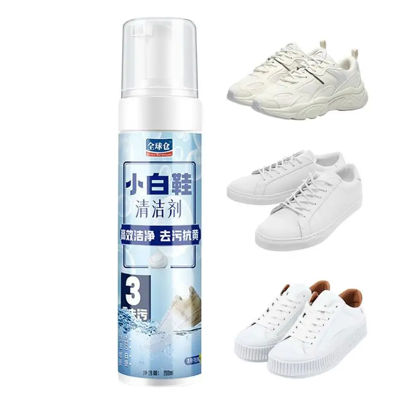 

Средство для очистки обуви для кроссовок, раствор для очистки белых кроссовок, 200 мл, эффективное портативное решение для очистки, экономия труда