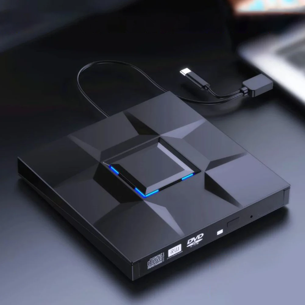 외장 CD/DVD 드라이브, USB 3.0 C 타입 DVD 드라이브 플레이어, 휴대용 CD DVD 버너, 데스크탑 태블릿용 CD-RW