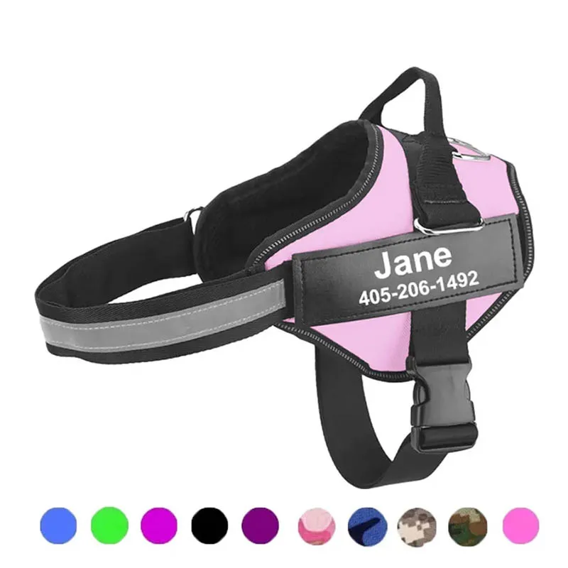

Multi Color Dog Strap Reflective Adjustable Large, Medium, and Small Dog Strap Vest Training Walking and Running
