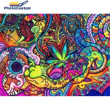 

PhotoCustom Diamond Mosaic Sale Flowers 5D Diamond Painting Full Square round Rhinestones Abstract Pictures Diamond Embroidery H