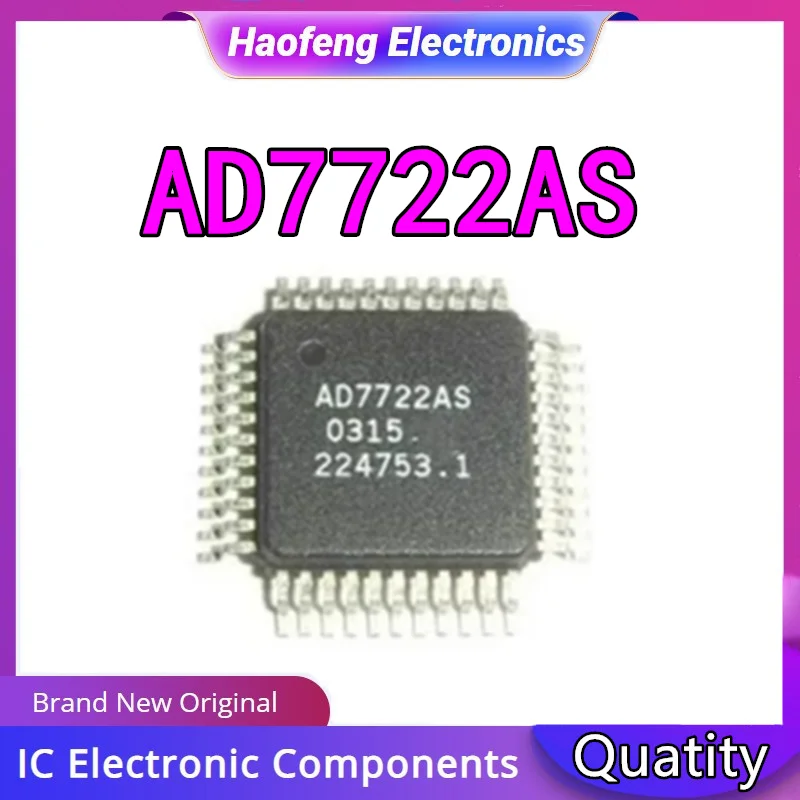 

New AD7722 AD7722ASZ AD7722AS QFP-44 Digital to Analog Converter Chip