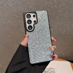 Elegant Silver Bling Glitter Phone Case Cover - Galaxy S23 Ultra (Silver)