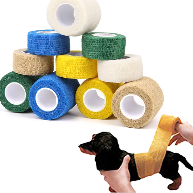 

1Roll 2.5/5cm Self-adhesive Elastic Bandage Colorful Sports Wrap Tape for For Knee Support Pads Finger Ankle Palm Shoulder