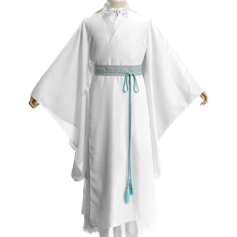 애니메이션 Tian Guan Ci Fu Xie Lian 코스프레 의상, 대나무 모자 소품, 흰색 HanFu 의상, Xie Lian 유니폼, 할로윈 의상