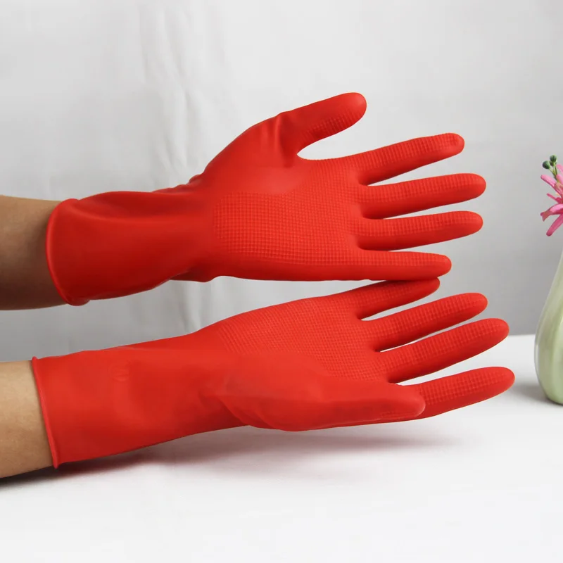 10Pairs Flexible Waterproof Dishwashing  Impervious Durable Kitchen Clean Tools Acid and Alkali Resistant Rubber Gloves 6