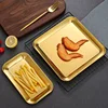 Rectangular Shallow Storage Tray 304 Stainless Steel Fruit Plates for Food Steamed Dish Pastry Baking Pan Kitchen Utensils 5