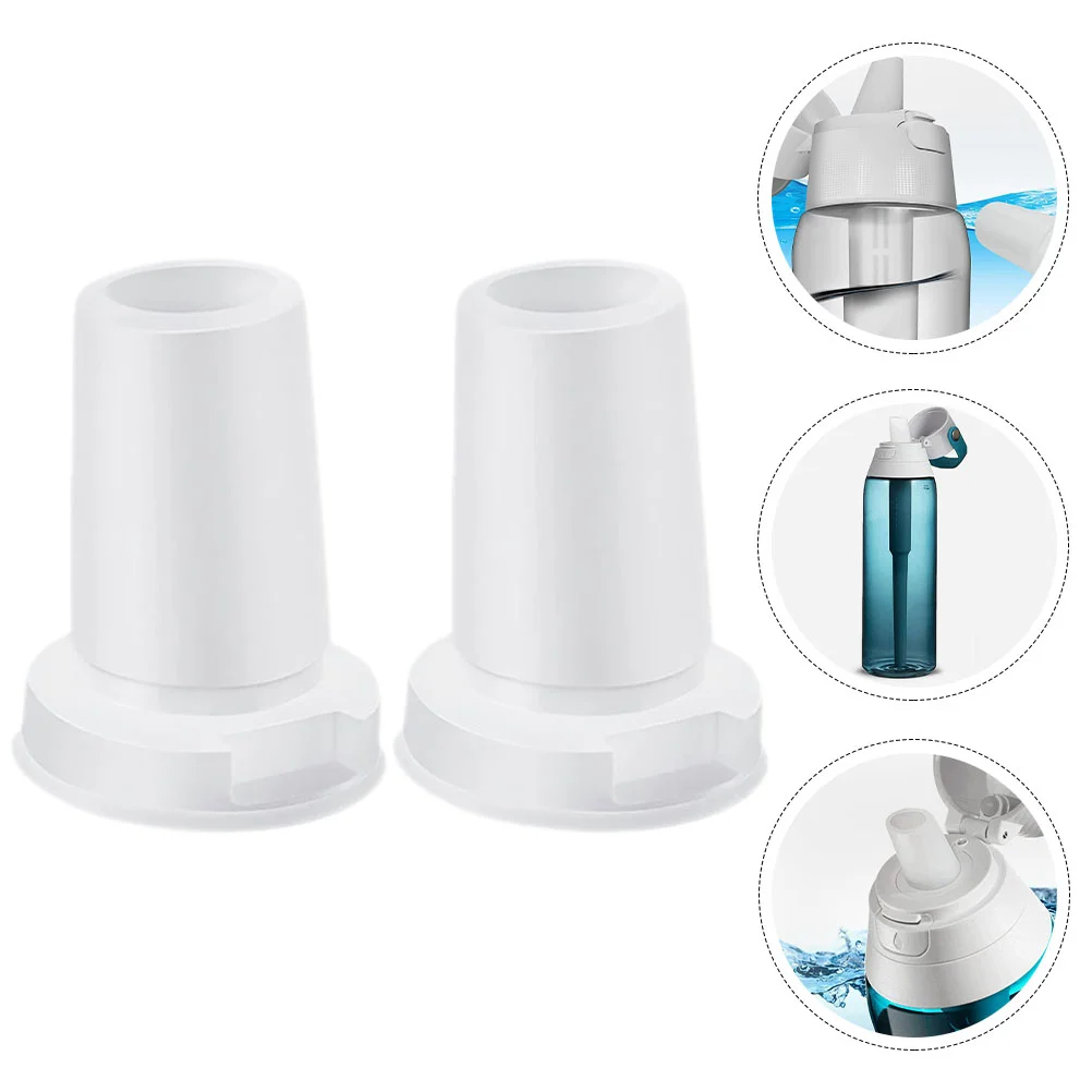 

2 Pcs White Water Bottle Replacement Mouth Bite Valve Silicone Bottles Adults