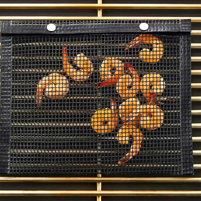 Nem Tapadó Hálógrill Táska Grill Szőnyeg Újrafelhasználható Bbq Zöldség Hús Főző Tasak Hőálló Kiegészítők Szerszámok - Image 2