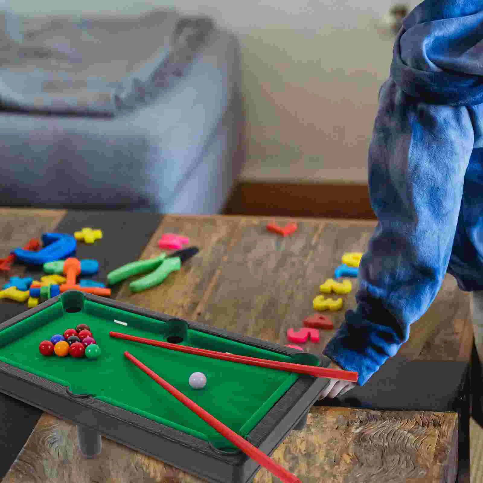 Children's Billiard Toy Mini Pool Table Game Tabletop Toys Desktop Tables for Adults