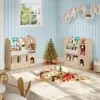 Kids Bookshelf, Toy Storage Organizer with 5 Storage Cubbies and Large Drawer, Bookcase Display Stand, Kids Bookshelf 4