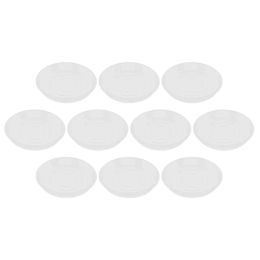 

10 Pcs Flower Pot Tray Plants Indoor Plate Dish Dishes Saucer Plastic Plates to Catch Water