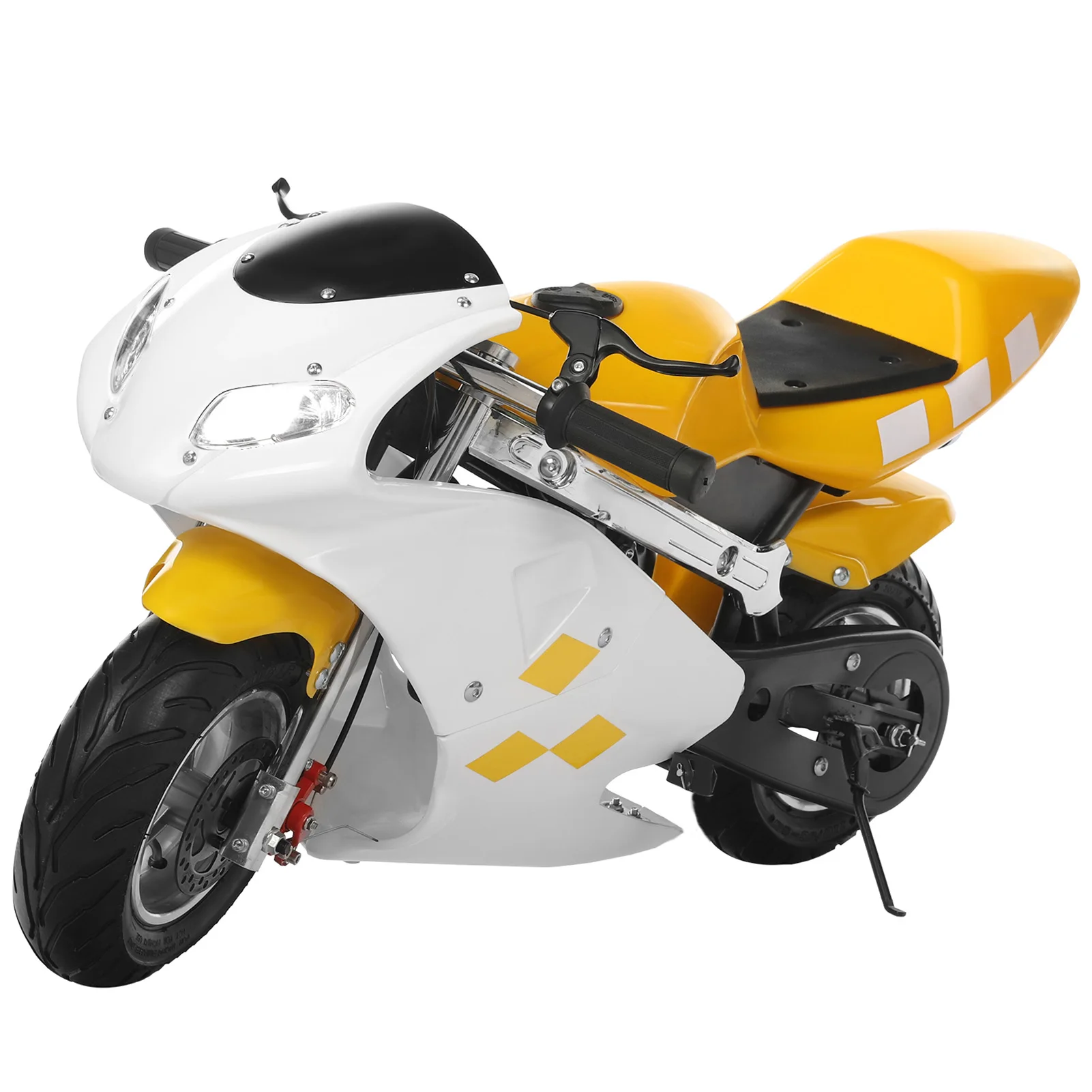 49cc 2 Stroke Pocket Bike, Mini Motorcycle for Kids, Gas Pocket Motorbike with Strong Dual Brake, Racing Max Speed 20Mph