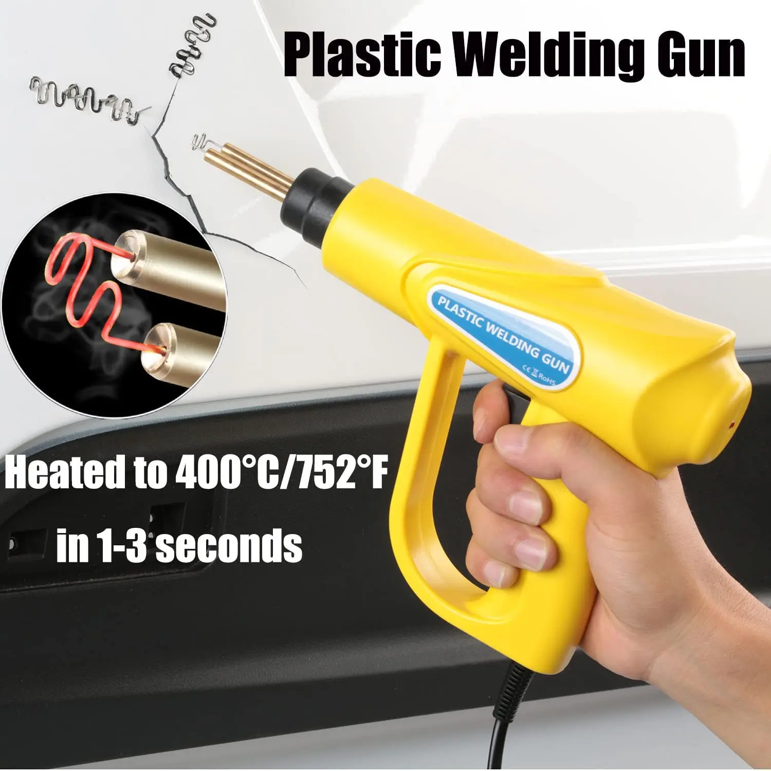 HOT Stapler Plastic Welder Heat Gun 70W/50W Plastic Welding Machine Bumper Soldering Iron Staples Bumper Repair Car Tools Kit 4