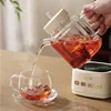 360W Mini Health Pot Portable Travel Kettle Multifunctional Tea Maker Smart Office Glass Flower Teapot Auto Keep Warm 1000ml 3